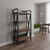 Metal and Wood Four Tier Etagere Bookcase
