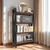 Metal and Wood Four Tier Etagere Bookcase