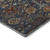 8' X 10' Navy Blue Red And Green Floral Washable Area Rug With UV Protection