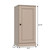 17" Beige Solid Wood Free Standing Single Door Linen Cabinet