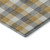 5' X 8' Gray Ivory And Gold Plaid Washable Area Rug With UV Protection
