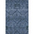 5' X 8' Navy Blue And Gray Floral Washable Area Rug With UV Protection