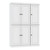 72" White Solid Wood Six Door Two Drawer Pantry Or Storage Closet