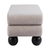 46" Gray and Black Fabric and Solid Wood Upholstered Bench