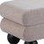 46" Gray and Black Fabric and Solid Wood Upholstered Bench