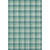 10' X 14' Aqua Ivory And Green Plaid Washable Area Rug With UV Protection