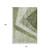 10' X 14' Olive Green Gray And Silver Geometric Washable Area Rug With UV Protection