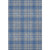 10' X 14' Gray Blue And Ivory Plaid Washable Area Rug With UV Protection