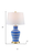 29" Blue Gold And Beige Urn Bedside Lamp With Empire Shade