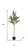 31" Green Artificial Olive In Cylindrical Black Pot