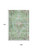 9' X 12' Artichoke Green Lavender And Teal Oriental Washable Area Rug With UV Protection