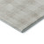 8' Ivory And Beige Plaid Washable Round Rug With UV Protection