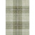 9' X 12' Artichoke Green And Ivory Plaid Washable Area Rug With UV Protection