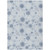 5' X 8' Sky Blue Navy Blue And Ivory Snowflake Washable Indoor Outdoor Area Rug