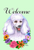 Poodle White- Best of Breed Welcome Flowers Garden Flag 