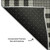 8' X 10' Black Ivory And Gold Plaid Washable Area Rug With UV Protection
