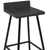 Set of Two 30" Gray Solid Wood Low Back Outdoor Bar Height Chairs