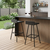 Set of Two 30" Gray Solid Wood Low Back Outdoor Bar Height Chairs