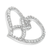 14 Karat White Gold 1 Carat Total Diamond Weight Diamond Heart Pendant Necklace (H-I, I1-I2)