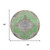 8' Lime Green Lavender And Brown Oriental Washable Round Rug With UV Protection