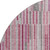 8' Blush And Silver Striped Washable Round Rug With UV Protection