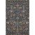 5' X 8' Navy Blue Red And Green Floral Washable Area Rug With UV Protection