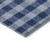 5' X 8' Navy Blue And Ivory Plaid Washable Area Rug With UV Protection