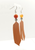 Pumpkin Fringe Leather and Jasper Earrings