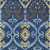 5' X 8' Navy Blue And Blue Ikat Washable Indoor Outdoor Area Rug