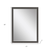 39" Dark Brown Solid Wood Framed Accent Mirror