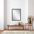 39" Dark Brown Solid Wood Framed Accent Mirror