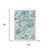 8' X 10' Teal Blue And Silver Floral Washable Indoor Outdoor Area Rug