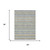 3' X 5' Blue And Green Striped Washable Indoor Outdoor Area Rug