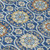 10' X 14' Navy Blue And Ivory Floral Medallion Washable Indoor Outdoor Area Rug