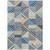 10' X 14' Denim Blue Ivory And Brown Patchwork Washable Indoor Outdoor Area Rug