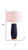 29" Navy Blue And Gold Table Lamp With Drum Shade