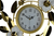 40" Gold And White Metal Silent Analog Floral Novelty Wall Clock