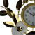 40" Gold And White Metal Silent Analog Floral Novelty Wall Clock
