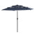 10' Dark Blue Polyester Octagonal Tilt Lighted Market Patio Umbrella