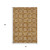 3' X 5' Rust And Beige Floral Washable Area Rug With UV Protection