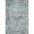 9' X 12' Teal And Charcoal Oriental Washable Area Rug With UV Protection