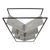 60" Gray Metal and Wood Five Tier Geometric Bookcase