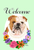 Bulldog - Best of Breed Welcome Flowers Garden Flag ..