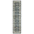 8' Blue And Ivory Oriental Distressed Runner Rug