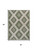 3' X 5' Green And Cream Moroccan Indoor Outdoor Area Rug