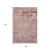 9' X 12' Pink Gold And Blue Floral Washable Area Rug With UV Protection