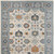 8' X 10' Blue And Ivory Wool Floral Hand Tufted Area Rug