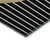 5' X 8' Black Ivory And Gold Striped Washable Area Rug With UV Protection