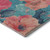 10' X 14' Salmon And Teal Floral Washable Area Rug With UV Protection