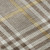 8' Brown Ivory And Gold Plaid Washable Round Rug With UV Protection